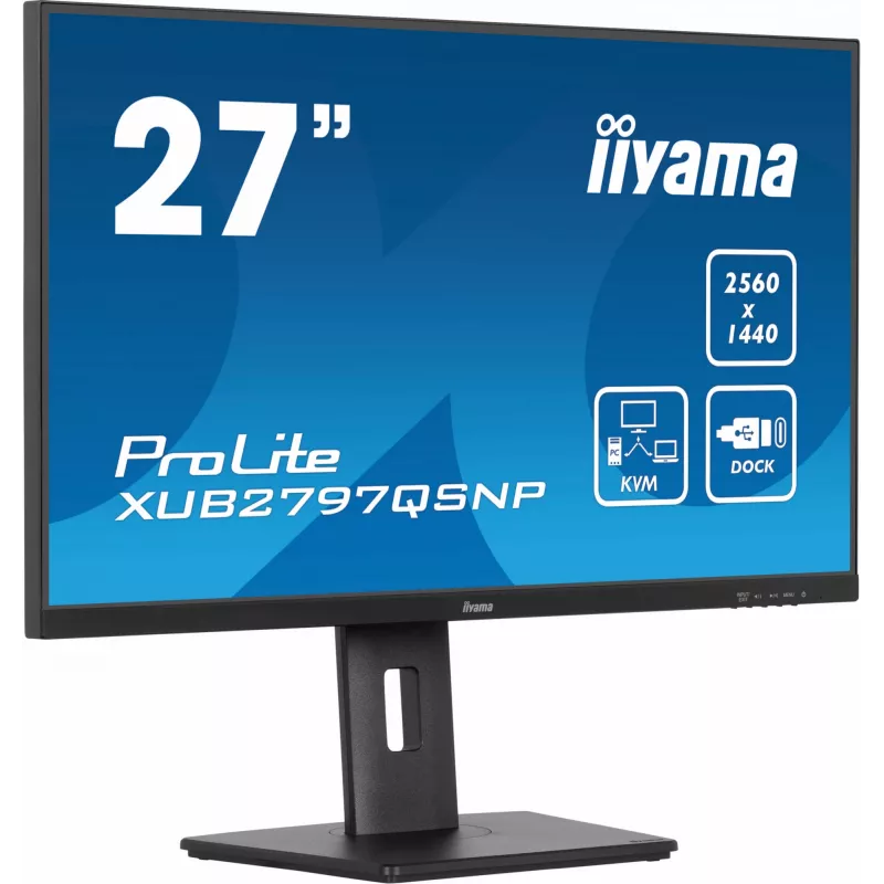 iiyama ProLite XUB2797QSNP-B1 Počítačový monitor 68,6 cm (27 inch) 2560 x 1440 pixelov Quad HD LED čierny