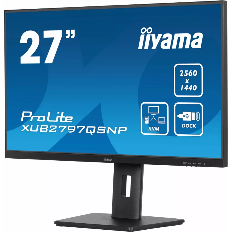 iiyama ProLite XUB2797QSNP-B1 Počítačový monitor 68,6 cm (27 inch) 2560 x 1440 pixelov Quad HD LED čierny