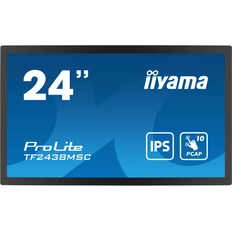 iiyama TF2438MSC-B1 počítačový monitor 60,5 cm (23,8 inch) 1920 x 1080 pixelov Full HD LED dotyková obrazovka čierna