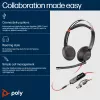 HP Poly Blackwire 5220 stereo USB-C headset + 3,5 mm konektor + USB-C/A adaptér
