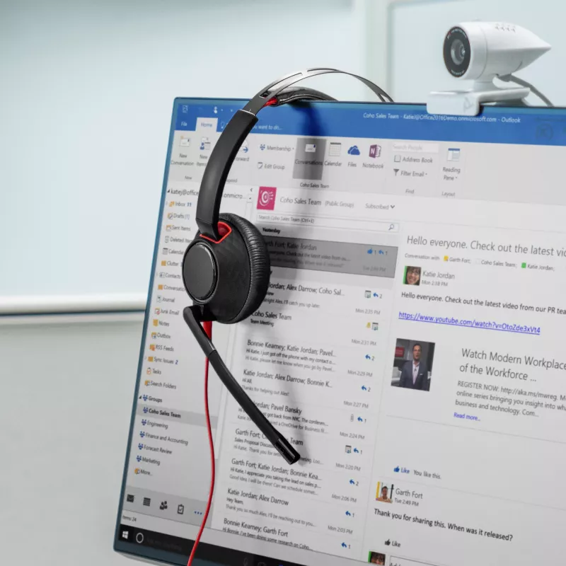HP Poly Blackwire 5220 stereo USB-C headset + 3,5 mm konektor + USB-C/A adaptér