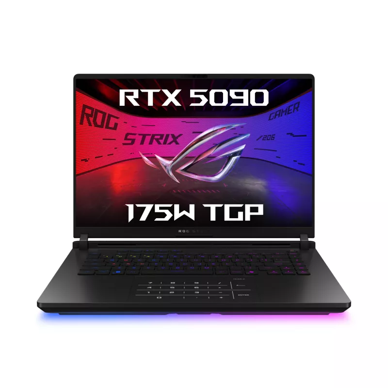 ASUS ROG Strix SCAR 16 G635LX-RW019W Intel Core Ultra 9 275HX notebook 40,6 cm (16 inch) WQXGA 64 GB DDR5-SDRAM 2 TB SSD NVIDIA GeForce RTX 5090 Wi-Fi 7 (802.11be) Windows 11 Home nemčina čierna