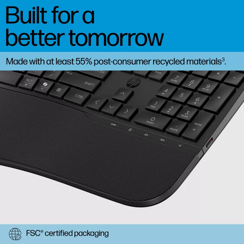 HP 685 Comfort Dual-Mode klávesnica plná veľkosť bezdrôtová Bluetooth membránová