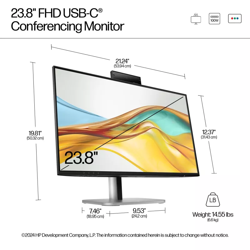 HP Series 5 Pro 23,8 inch FHD USB-C konferenčný monitor - 524pm