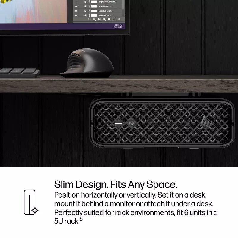 HP Z2 Mini G1i A40LPET pracovná stanica AI mini PC, Intel Core Ultra 7 265K, 32 GB RAM, 1 TB SSD, NVIDIA RTX 2000 Ada 16 GB, Wi-Fi 7, Windows 11 Pro