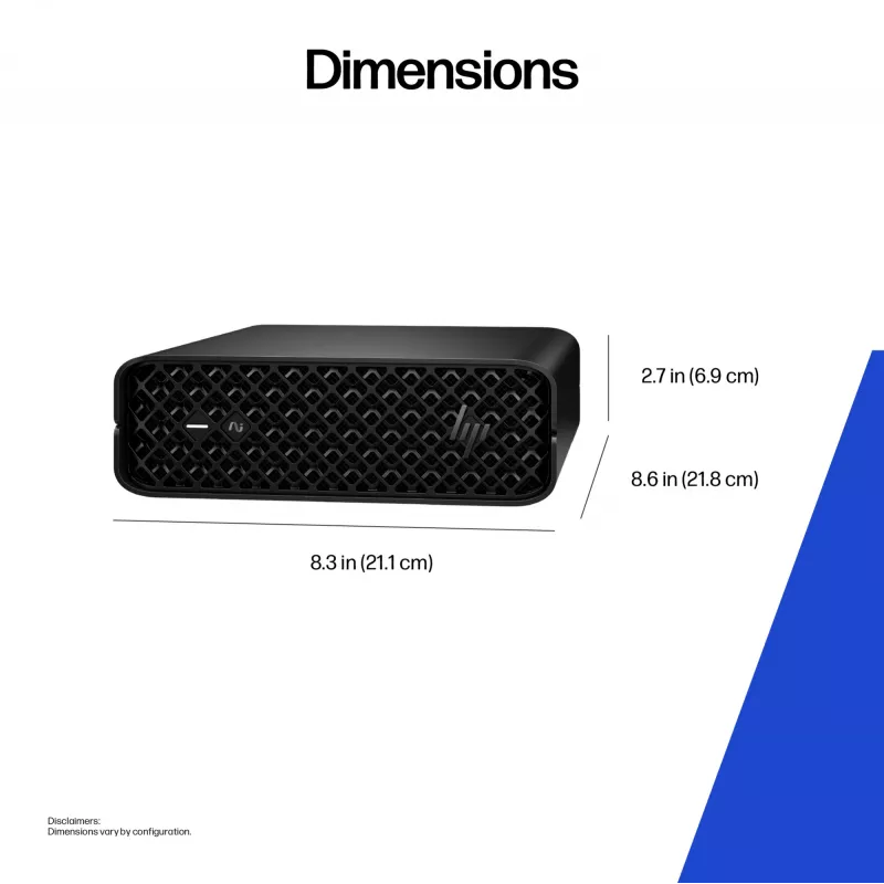 HP Z2 G1i Intel Core Ultra 7 265 16 GB DDR5-SDRAM 512 GB SSD NVIDIA RTX A400 Windows 11 Pro Mini PC Workstation AI Workstation, AI PC čierna