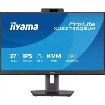 iiyama ProLite XUB2790QSUH-B2 počítačový monitor 68,6 cm (27 palcov) 2560 x 1440 pixelov Quad HD LED čierny
