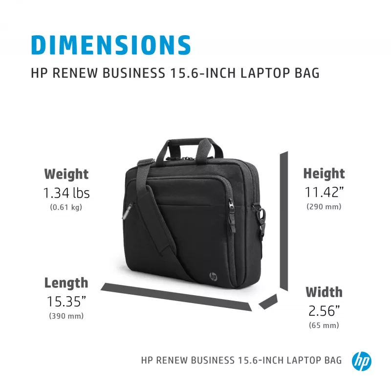 HP Renew Business 15,6-palcová taška na notebook, messenger taška, 39,6 cm (15,6 palcov), 610 g