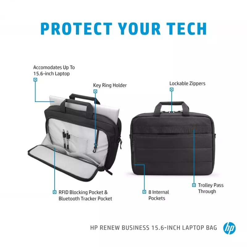 HP Renew Business 15,6-palcová taška na notebook, messenger taška, 39,6 cm (15,6 palcov), 610 g