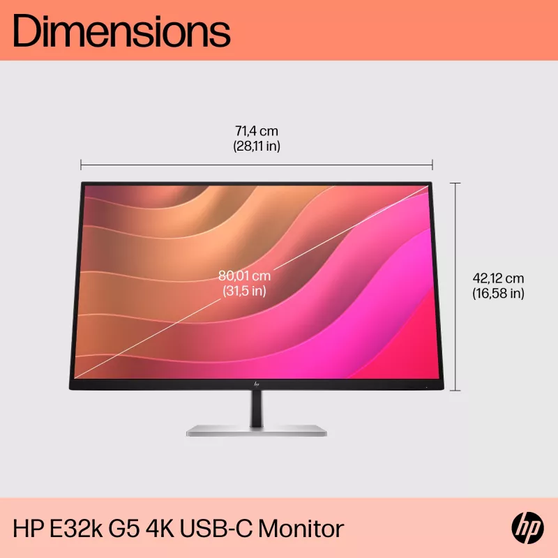 Monitor HP E32k G5 31,5 palcov 4K Ultra HD LCD 3840 x 2160