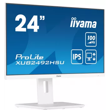 iiyama XUB2492HSU-W6 počítačový monitor 60,5 cm (23,8 palcov) 1920 x 1080 pixelov Full HD LED biely