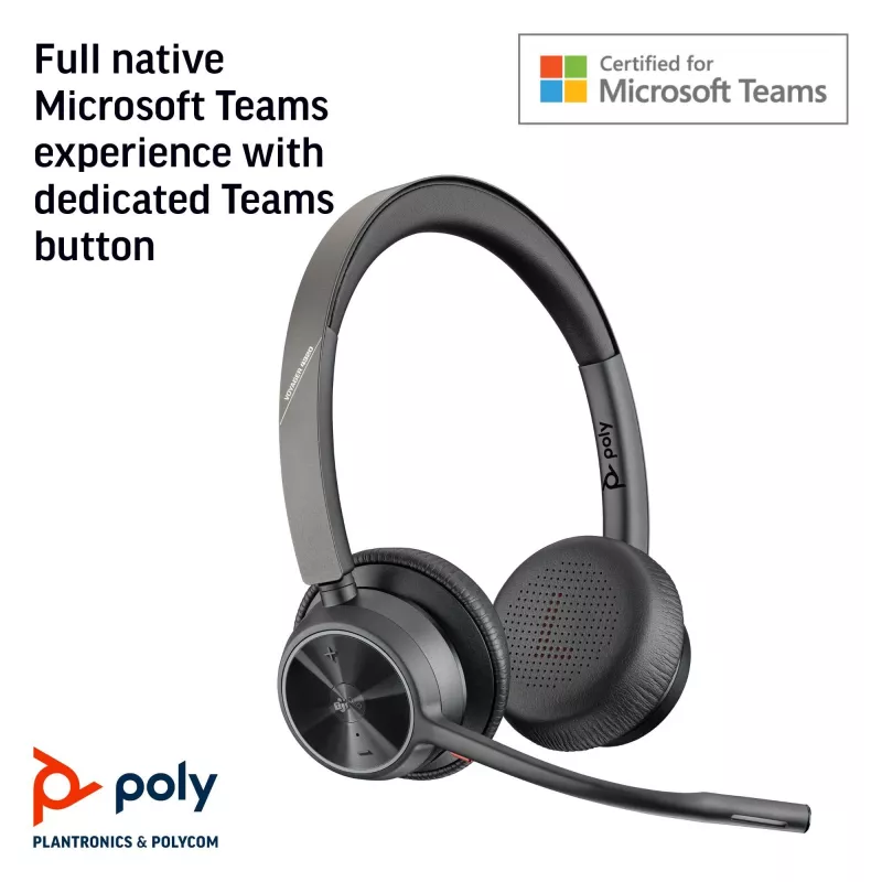 HP Poly Voyager 4320 Microsoft Teams certifikovaný USB-A headset + BT700-Dongle