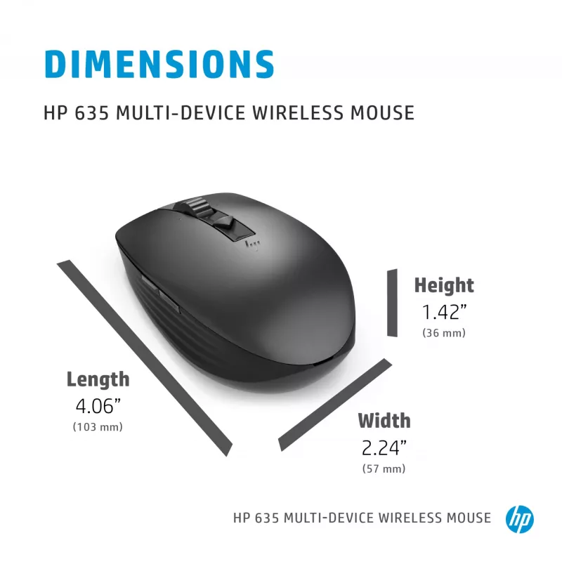 Myš HP 635 Multi-Device Wireless RF Wireless + Bluetooth