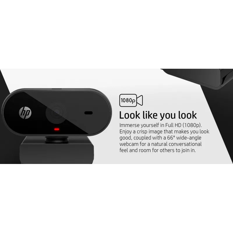 HP 325 FHD webkamera, business, Windows 10, Windows 11, MacOS, 72 mm, 53,6 mm, 53,2 mm