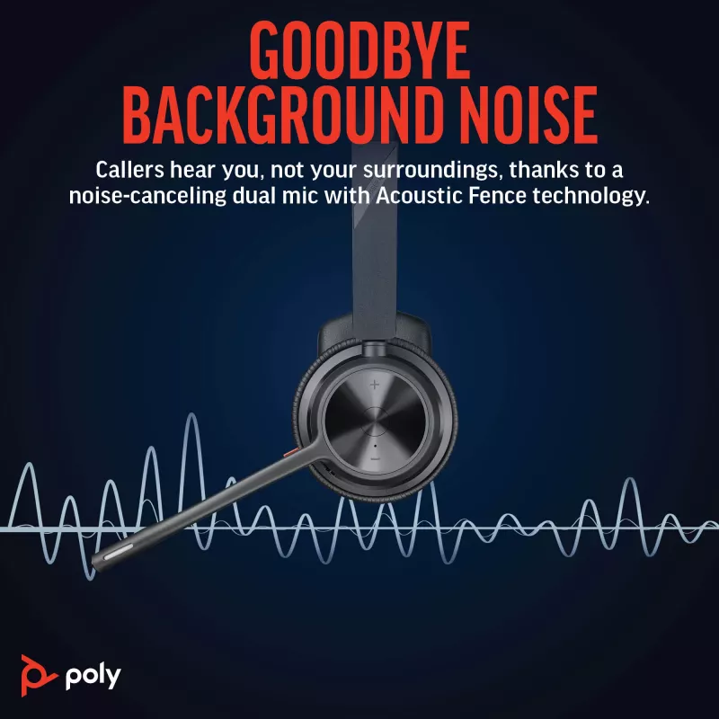 HP Poly Voyager 4310 UC mono headset + BT700 USB-A adaptér + nabíjacia stanica