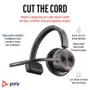 HP Poly Voyager 4310 UC mono headset + BT700 USB-A adaptér + nabíjacia stanica