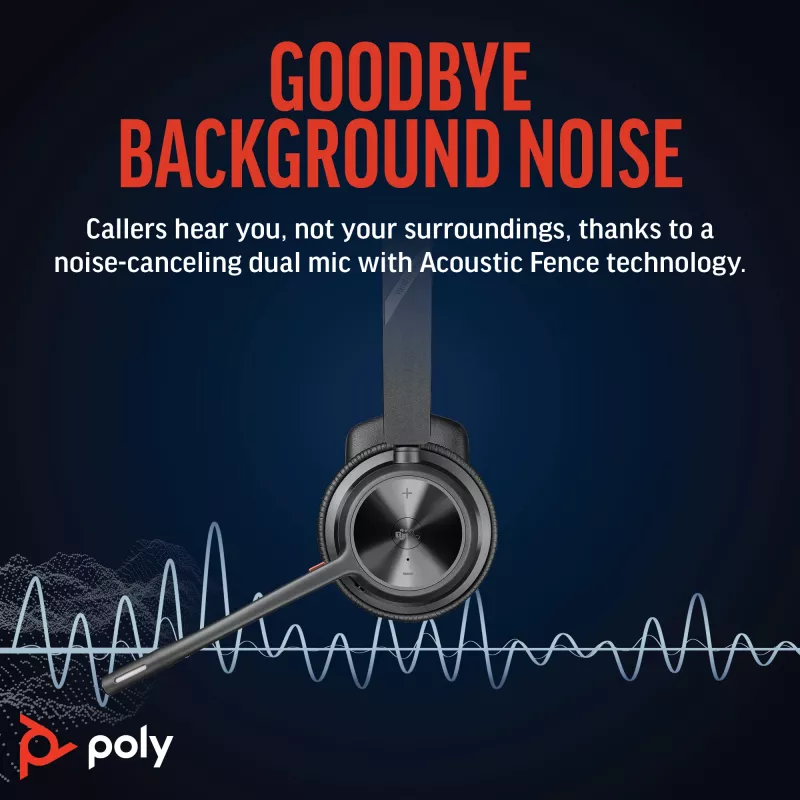 HP Poly Voyager 4310 UC mono headset + BT700 USB-A adaptér + nabíjacia stanica