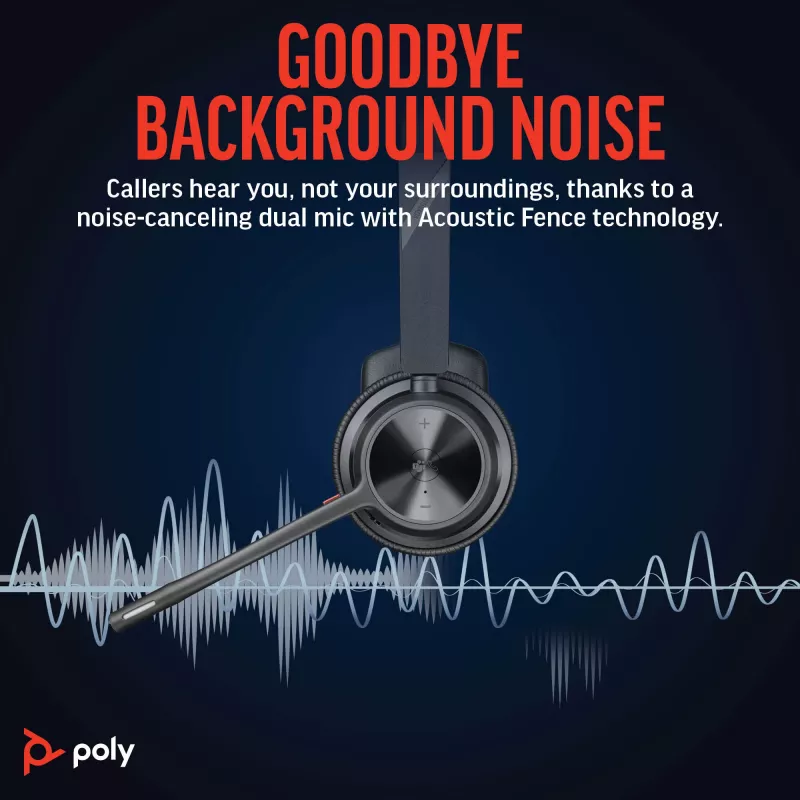 HP Poly Voyager 4310 UC mono headset + BT700 USB-A adaptér + nabíjacia stanica