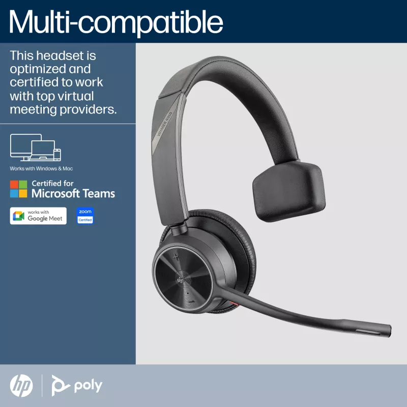 HP Poly Voyager 4310 Microsoft Teams certifikovaný headset + BT700 dongle + nabíjacia stanica
