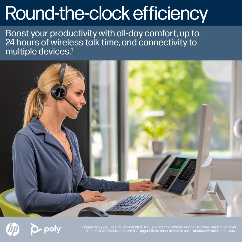 HP Poly Voyager 4310 Microsoft Teams certifikovaný headset + BT700 dongle + nabíjacia stanica