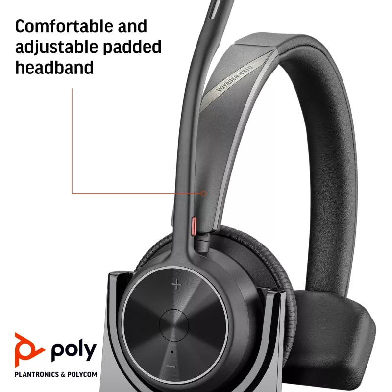 HP Poly Voyager 4310 USB-C headset + BT700 dongle + nabíjacia stanica