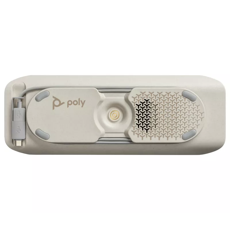 HP Poly Sync 40 Microsoft Teams Certified konferenčný reproduktor, strieborná, Windows 10, Windows 11, MacOS, 30 h, RoHS, Federal Communications Commission (FCC), CE, 38 mm