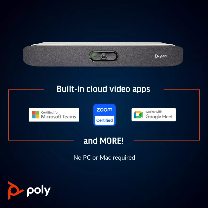 HP Poly Studio X30 all-in-one video bar, Čína, Taiwan, 357 kg, 0 - 40 °C, 15 - 80%, 441,8 mm, 62,5 mm