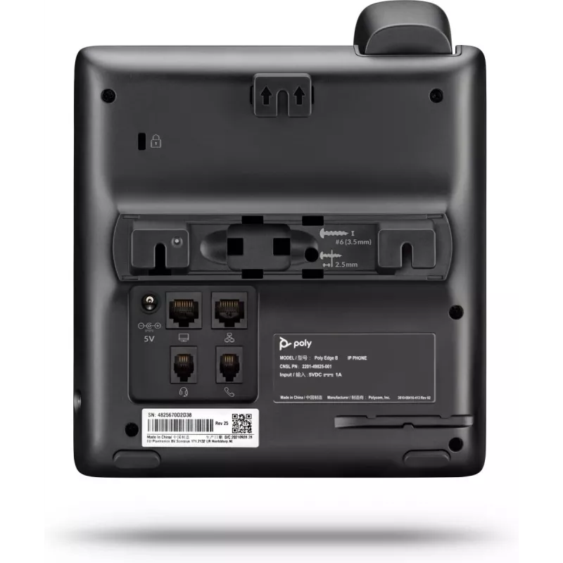 IP telefón POLY Edge B10 čierny, káblový slúchadlo, 2 linky, LCD displej