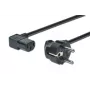 DIGITUS AK-440102-018-S napájací kábel, CEE 7/7 (typ F, Schuko) na IEC C13, uhlový 90°, zástrčka/zásuvka, 1,8 m, H05VV-F3G, 250 V, 10 A, čierny