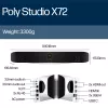 HP Poly Studio X72 All-In-One video bar bez rádiového modulu alebo napájacieho kábla TAA