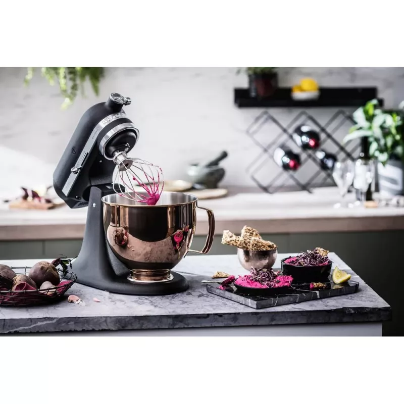 Kuchynský robot KITCHENAID ARTISAN 5KSM185PS — 4,8 L nerezová misa, 300 W, 10 rýchlostí, čierny