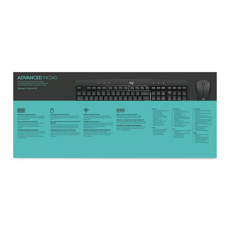 LOGITECH Mk540 Advanced bezdrôtová sada klávesnice a myši - Azerty belgická