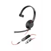 HP Poly Blackwire 5210 monaurálny USB-C headset +3.5mm konektor +USB-C/A adaptér (Bulk)