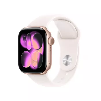 APPLE Watch Series 11 GPS + Cellular 42mm ružové zlato hliníkové puzdro s Light Blush športovým remienkom S/M