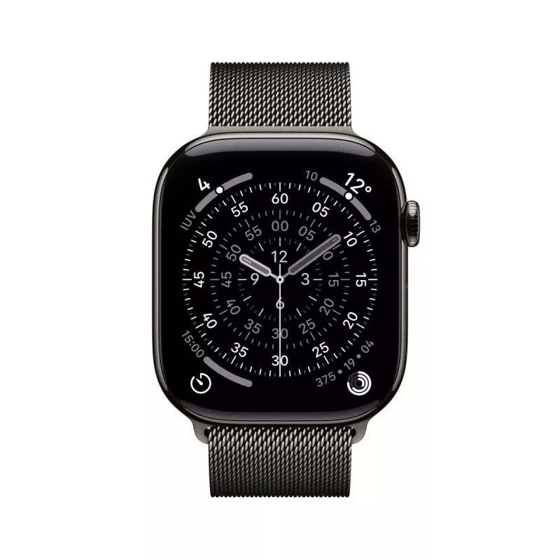 APPLE Watch Series 11 GPS + Cellular 46mm Slate Titanium puzdro so Slate Milanese Loop M/L