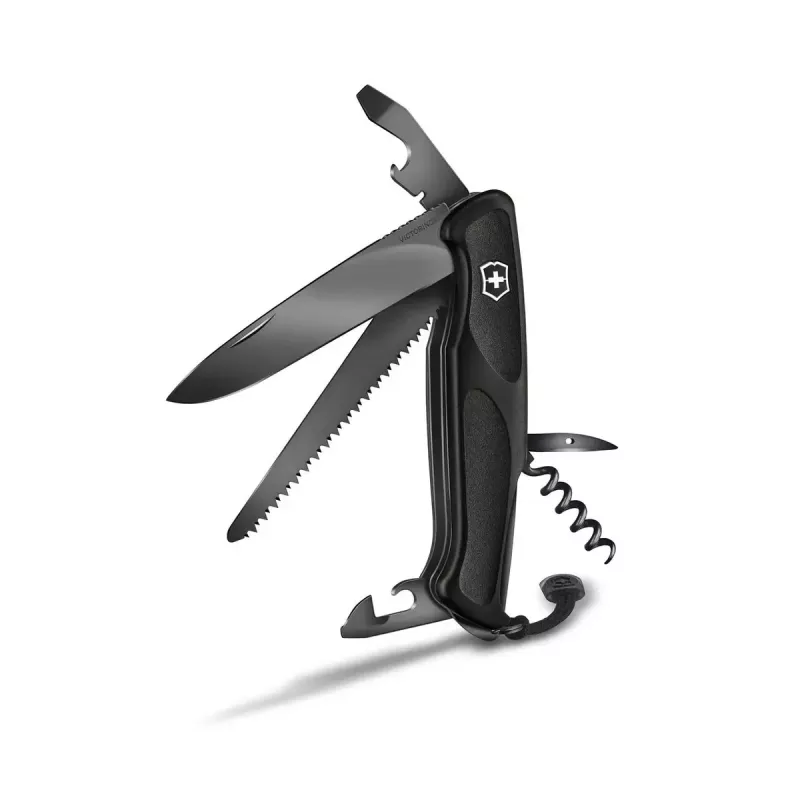 Victorinox Ranger Grip 55 0.9563.C31P vreckový nôž multifunkčný nástroj, 12 funkcií, 130 mm, Onyx Black