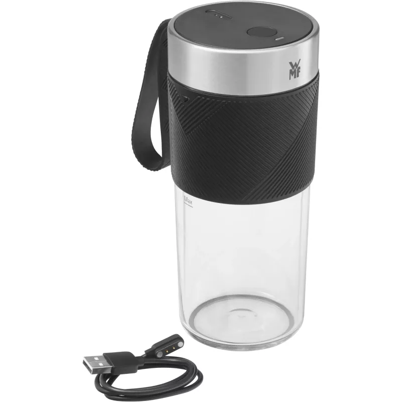WMF KITCHENminis 0416700011 0,3 L stolový mixér 50 W čierny, nerezová oceľ, priehľadný