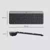 Logitech MK470 bezdrôtová klávesnica+myš, grafitová, myš v balení, QWERTY US, USB