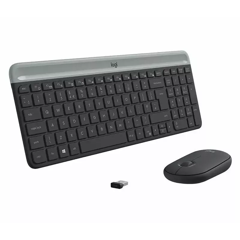 Logitech MK470 bezdrôtová klávesnica+myš, grafitová, myš v balení, QWERTY US, USB