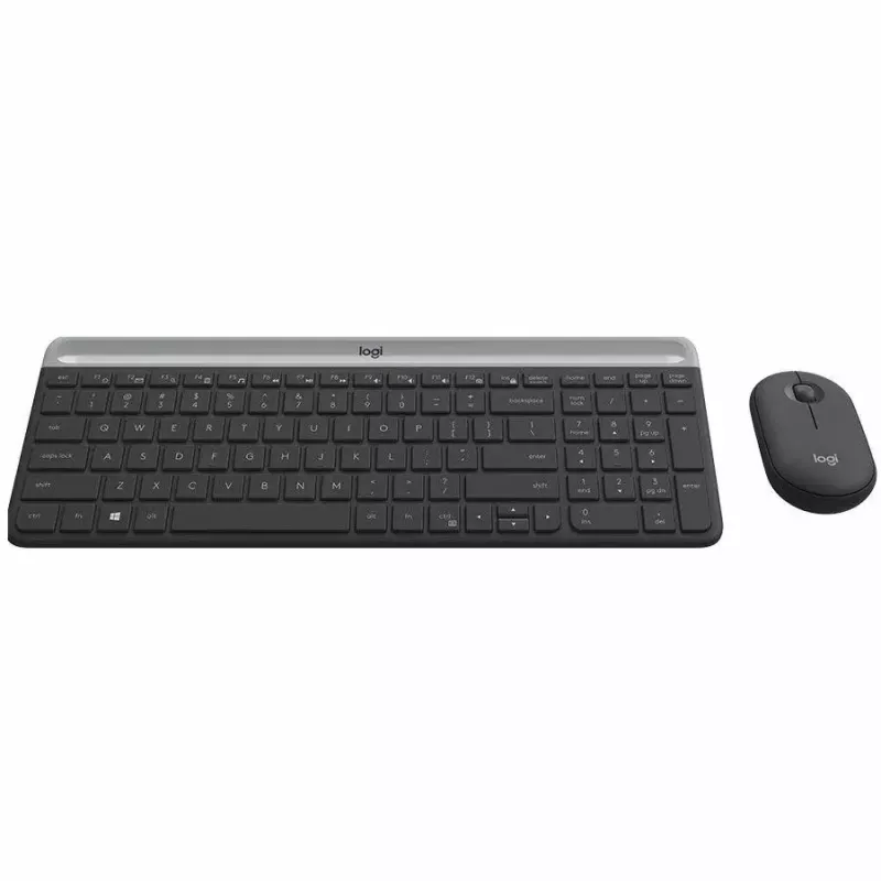 Logitech MK470 bezdrôtová klávesnica+myš, grafitová, myš v balení, QWERTY US, USB