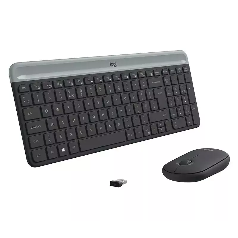 Logitech MK470 bezdrôtová klávesnica+myš, grafitová, myš v balení, QWERTY US, USB
