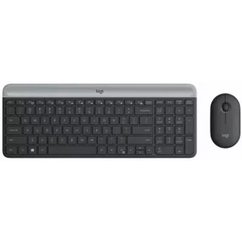 Logitech MK470 bezdrôtová klávesnica+myš, grafitová, myš v balení, QWERTY US, USB