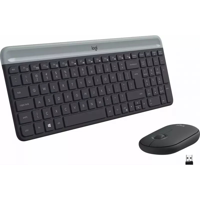 Logitech MK470 bezdrôtová klávesnica+myš, grafitová, myš v balení, QWERTY US, USB