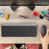 Logitech MK470 bezdrôtová klávesnica+myš, grafitová, myš v balení, QWERTY US, USB