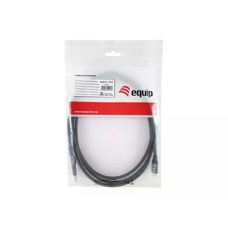 Equip 128432 USB kábel USB 3.2 Gen 2x2 2 m USB A/USB C USB C čierny