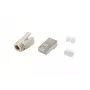 Equip Cat.6A RJ45 tienená sada konektorov 100 ks nehrdzavejúca oceľ transparentná biela
