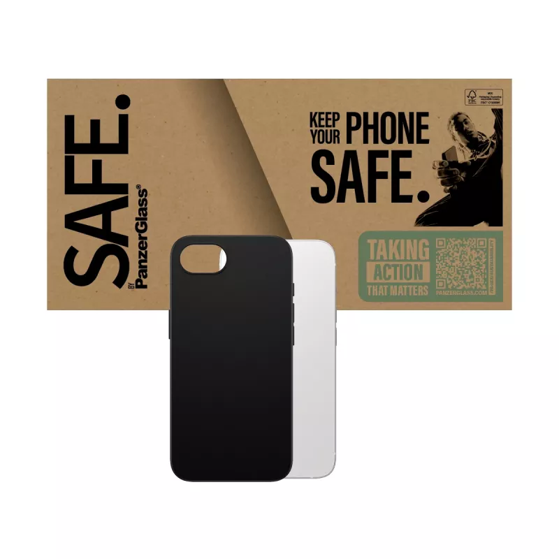 PanzerGlass SAFE. by ® TPU puzdro čierna iPhone 17e | 16e, kryt, Apple, Apple - iPhone 16e, čierna