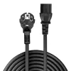 Lindy 3m Schuko 2-Pin konektor samec na IEC C13 napájací kábel, čierny, 3 m, CEE7/7, C13 konektor samica