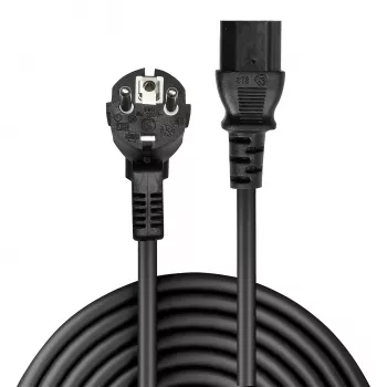 Lindy 3m Schuko 2-Pin konektor samec na IEC C13 napájací kábel, čierny, 3 m, CEE7/7, C13 konektor samica
