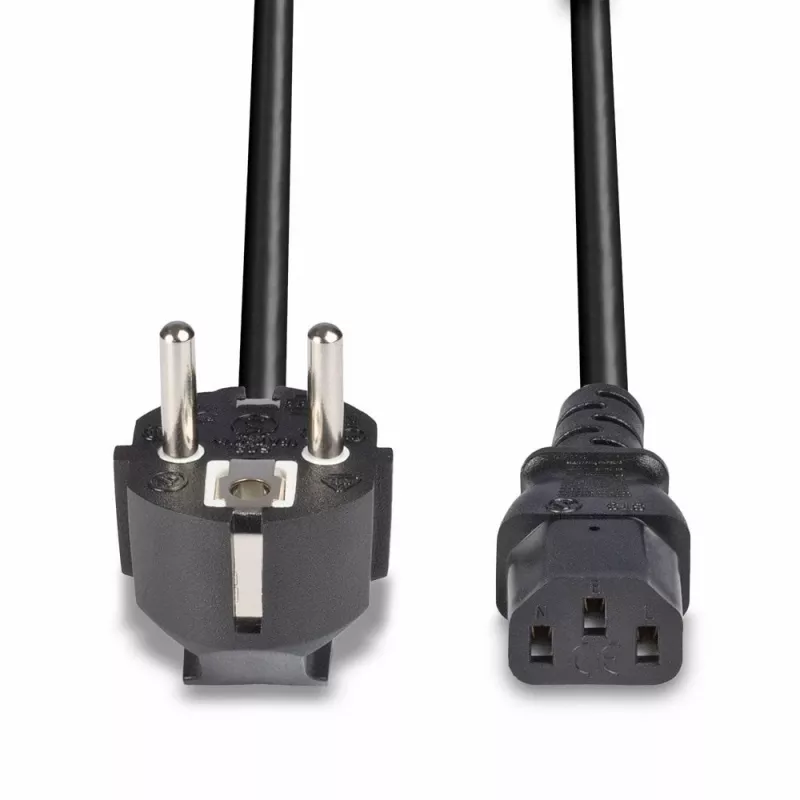 Lindy 3m Schuko 2-Pin konektor samec na IEC C13 napájací kábel, čierny, 3 m, CEE7/7, C13 konektor samica